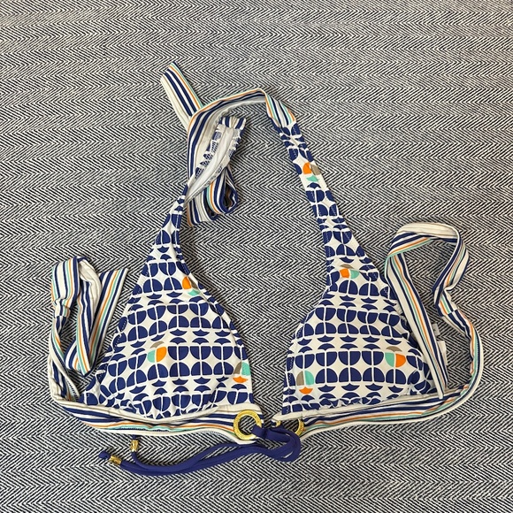 Trina Turk Blue and White Patterned Bikini - Picture 1 of 4
